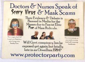 Doctors & Nurses Speak of Scary Virus & Mask Scams pamphlet